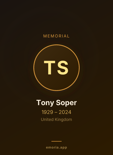 Memorial portrait of Tony Soper