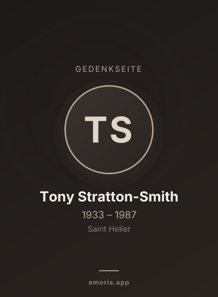 Gedenkportrait von Tony Stratton-Smith