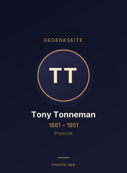 Gedenkportrait von Tony Tonneman