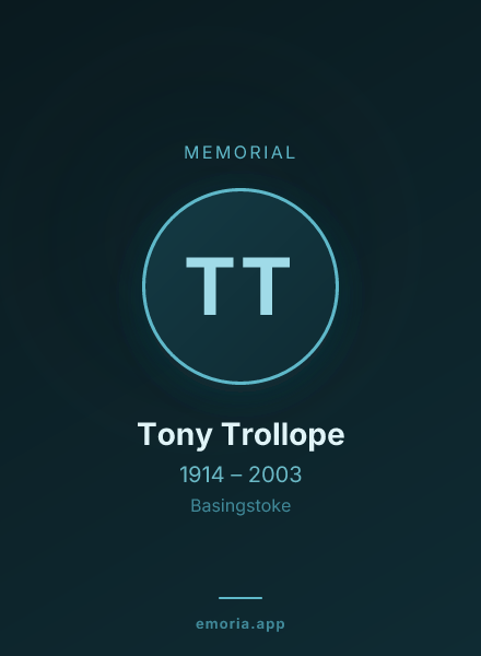 Memorial portrait of Tony Trollope