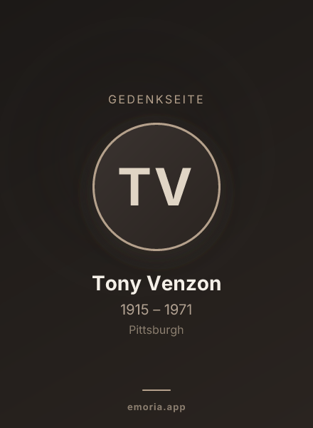 Gedenkportrait von Tony Venzon