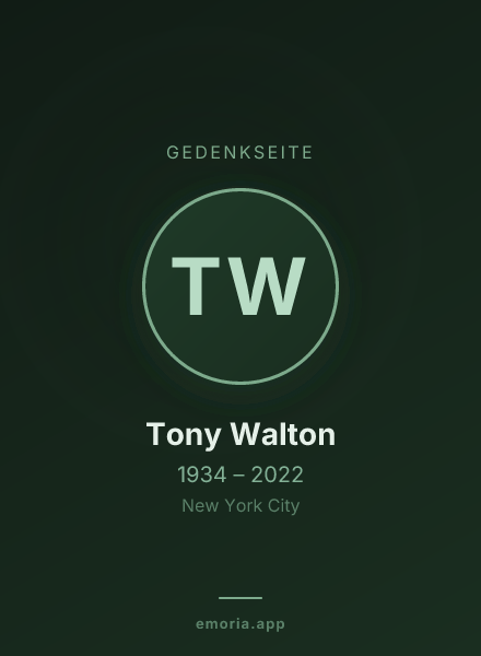 Gedenkportrait von Tony Walton