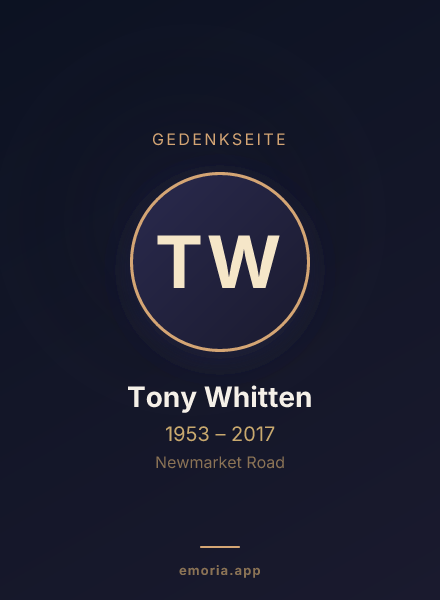 Gedenkportrait von Tony Whitten