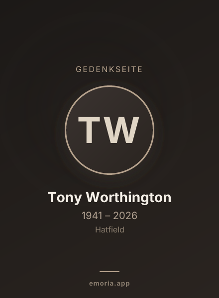 Gedenkportrait von Tony Worthington