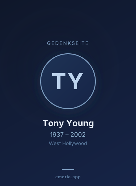 Gedenkportrait von Tony Young