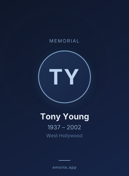Memorial portrait of Tony Young