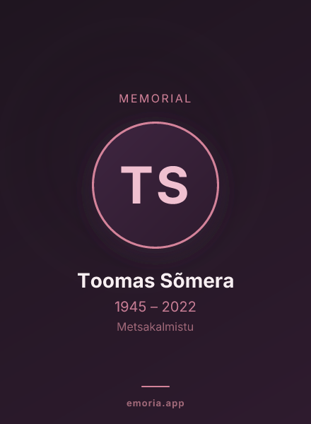 Memorial portrait of Toomas Sõmera