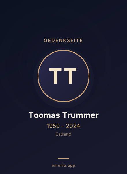 Gedenkportrait von Toomas Trummer