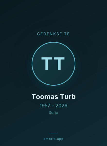 Gedenkportrait von Toomas Turb