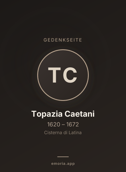 Gedenkportrait von Topazia Caetani