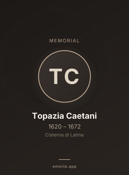 Memorial portrait of Topazia Caetani