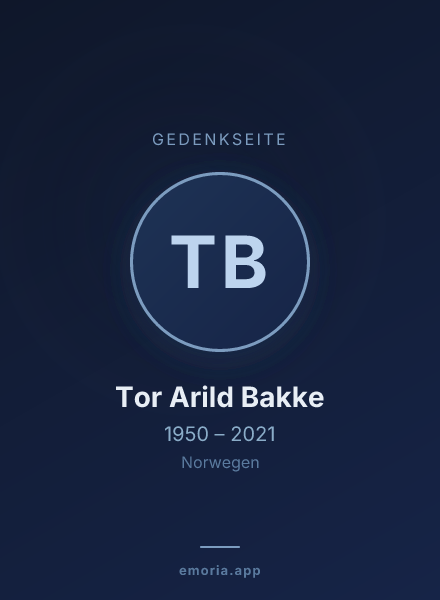 Gedenkportrait von Tor Arild Bakke