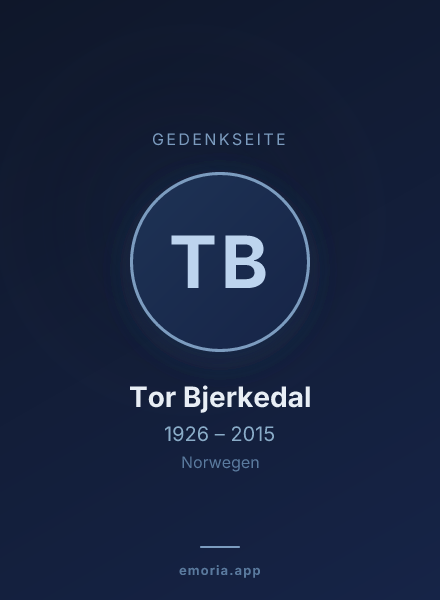 Gedenkportrait von Tor Bjerkedal