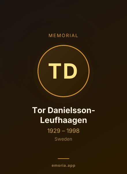 Memorial portrait of Tor Danielsson-Leufhaagen