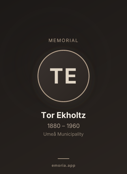 Memorial portrait of Tor Ekholtz