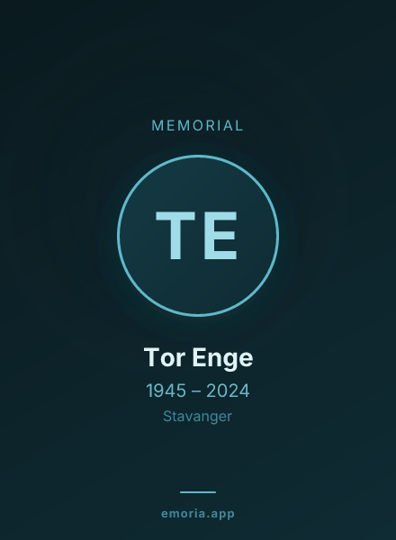 Memorial portrait of Tor Enge
