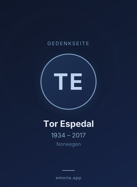 Gedenkportrait von Tor Espedal