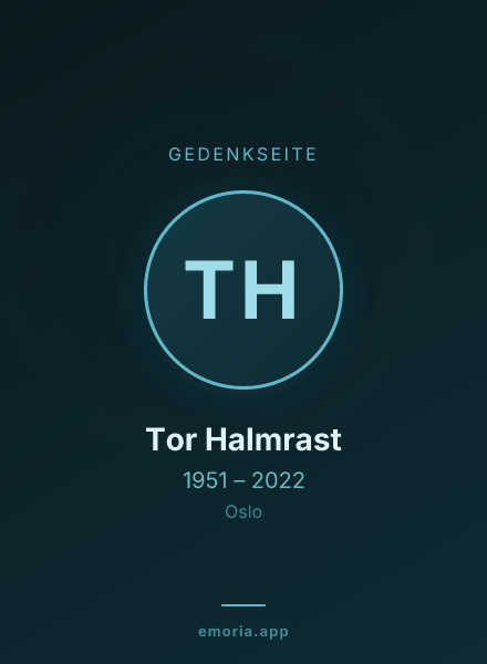 Gedenkportrait von Tor Halmrast