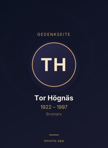 Gedenkportrait von Tor Högnäs