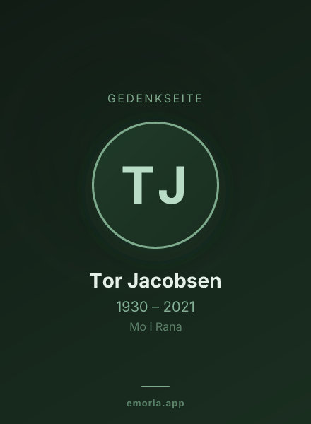 Gedenkportrait von Tor Jacobsen