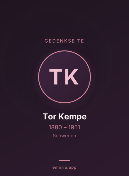Gedenkportrait von Tor Kempe