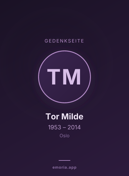 Gedenkportrait von Tor Milde