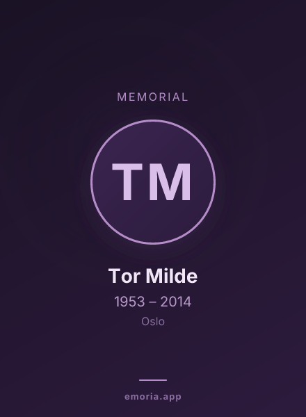 Memorial portrait of Tor Milde