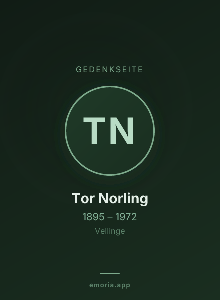 Gedenkportrait von Tor Norling