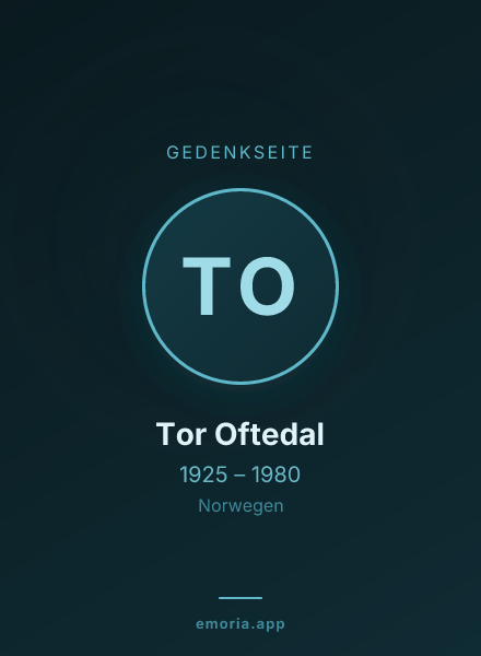 Gedenkportrait von Tor Oftedal