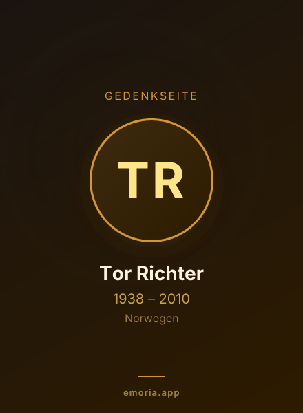 Gedenkportrait von Tor Richter