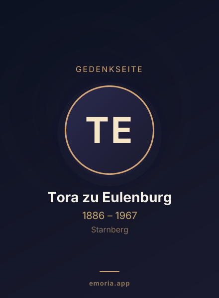 Gedenkportrait von Tora zu Eulenburg
