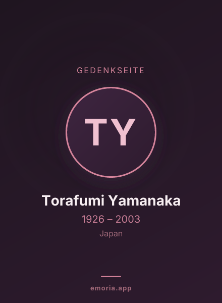 Gedenkportrait von Torafumi Yamanaka