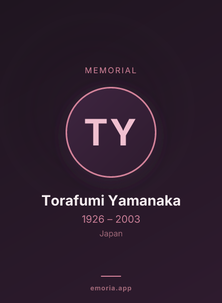 Memorial portrait of Torafumi Yamanaka
