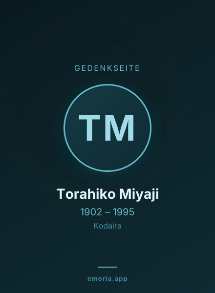 Gedenkportrait von Torahiko Miyaji