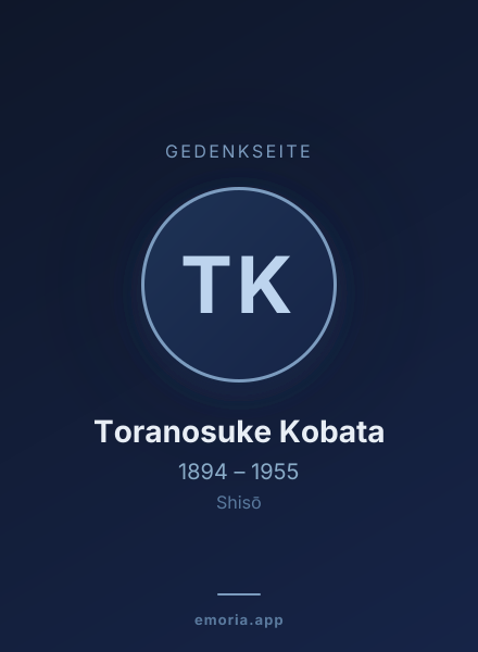Gedenkportrait von Toranosuke Kobata