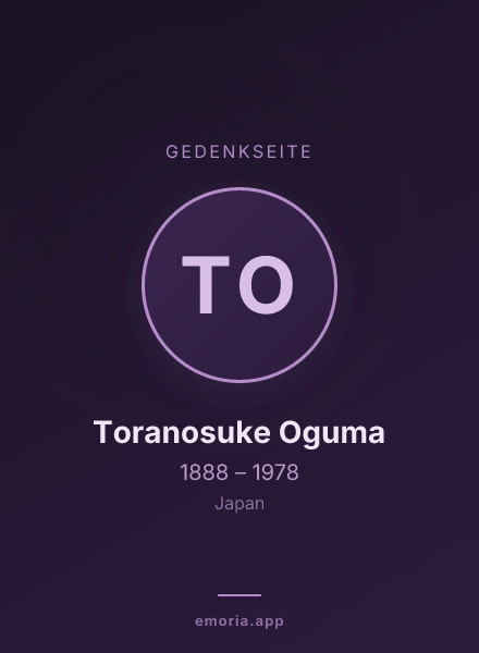 Gedenkportrait von Toranosuke Oguma