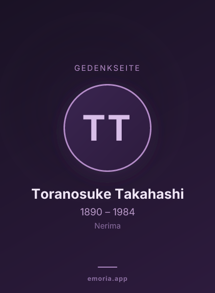 Gedenkportrait von Toranosuke Takahashi