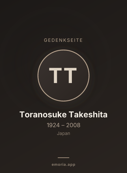 Gedenkportrait von Toranosuke Takeshita