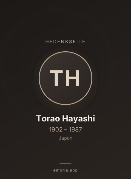 Gedenkportrait von Torao Hayashi