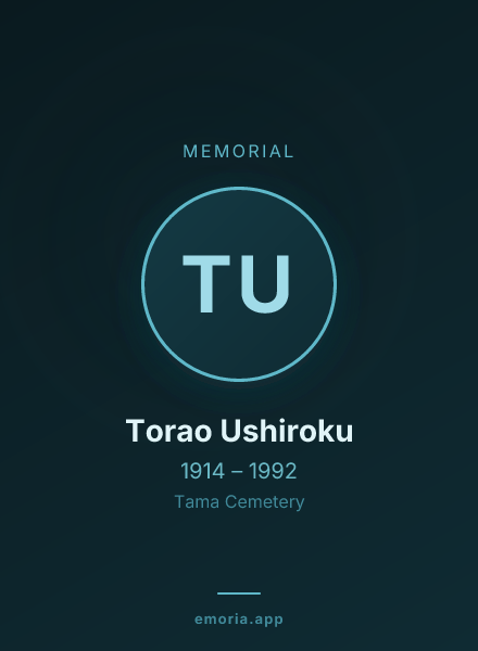 Memorial portrait of Torao Ushiroku