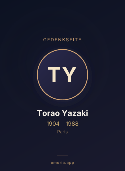 Gedenkportrait von Torao Yazaki