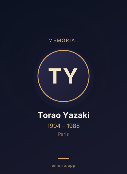 Memorial portrait of Torao Yazaki