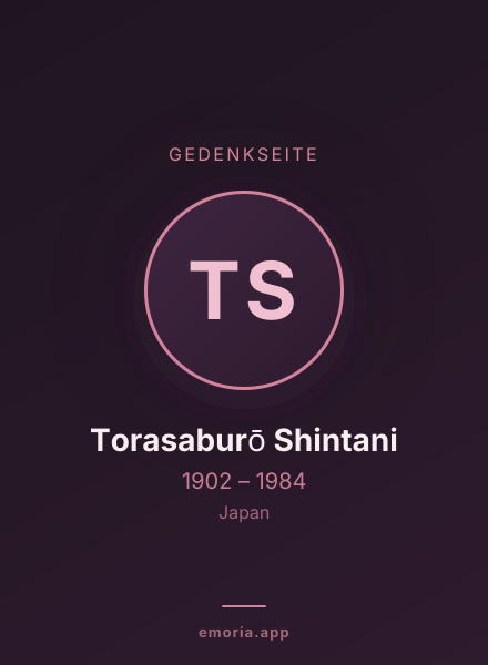 Gedenkportrait von Torasaburō Shintani