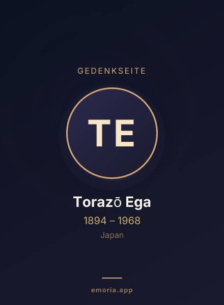 Gedenkportrait von Torazō Ega