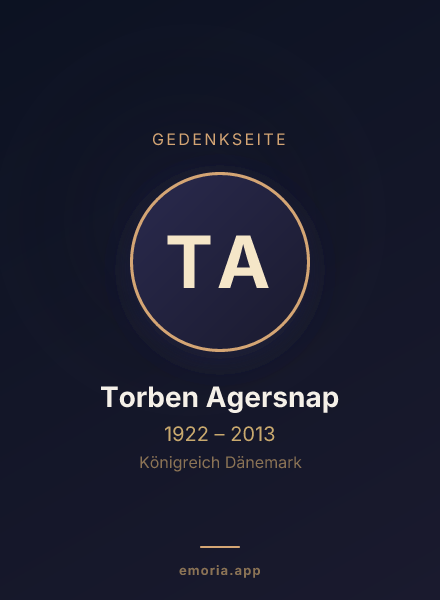 Gedenkportrait von Torben Agersnap