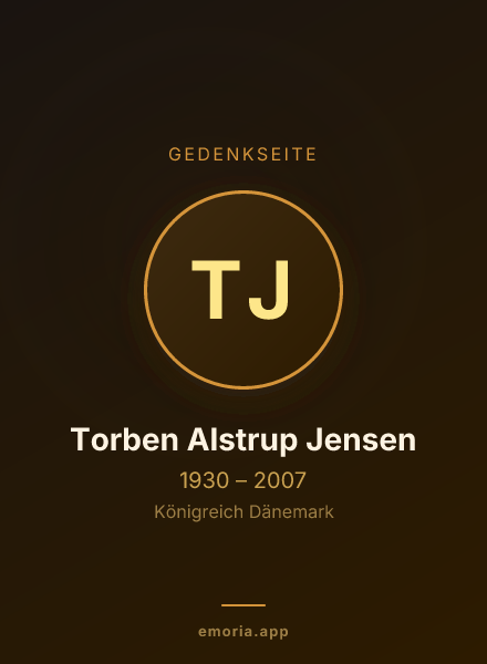 Gedenkportrait von Torben Alstrup Jensen