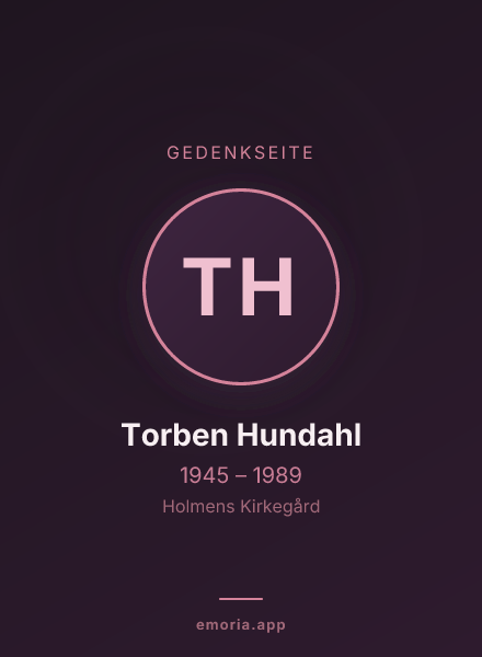 Gedenkportrait von Torben Hundahl