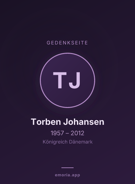 Gedenkportrait von Torben Johansen