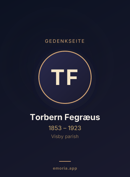 Gedenkportrait von Torbern Fegræus