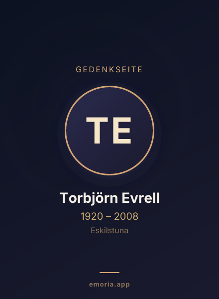Gedenkportrait von Torbjörn Evrell